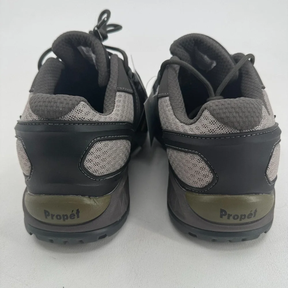 Propet Vercors Hiking Shoes MENS Black Gray Leather Lace Up Size 10 3X WIDE NEW